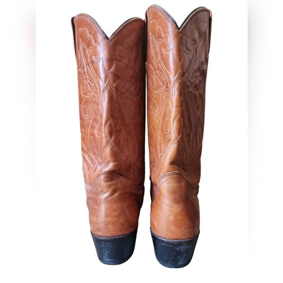 Men's ABILENE brown leather cowboy boots, size 10.5 D - Picture 3 of 6